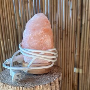Himalayan Salt Lamp with Wooden Base